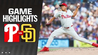 Phillies vs Padres Game Highlights 42724  MLB Highlights [upl. by Spearman72]