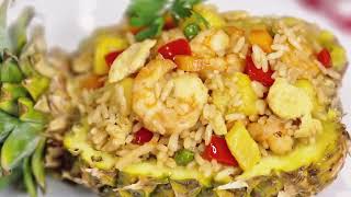 Pineapple Fried Rice With Chicken Floss  凤梨炒饭 [upl. by Kurman75]