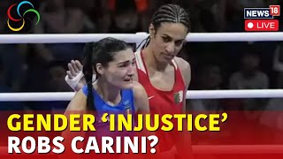 Paris Olympics Live  Italys Carini Abandons Fight Against Khelif Fuelling Gender Debate  N18G [upl. by Naarah]