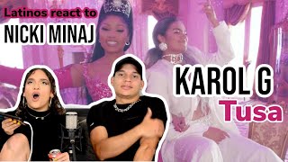 Latinos react to KAROL G ft NICKI MINAJ  TUSA 💕 reaction video FEATURE FRIDAY ✌ [upl. by Adair956]