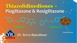 Thiazolidinediones  Pioglitazone amp Rosiglitazone  YR Pharma Tube  Dr Yerra Rajeshwar  Dr YR [upl. by Ahsennek945]