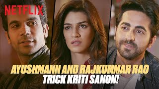 Ayushmann and Rajkumar Rao Try To Fool Kriti Sanon BareillyKiBarfi [upl. by Nahtanha]