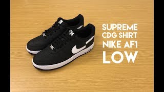 Supreme CDG Nike Air Force 1 Low  Review [upl. by Nomal]