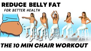 Lose Belly Fat Sitting Down  10 Minute Chair Workout  Seated Exercises for Better Health [upl. by Eulalee388]