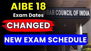 AIBE 18 NEW EXAM DATES Released  Bar Council of India  Smart amp Legal Guidance [upl. by Atsillak]