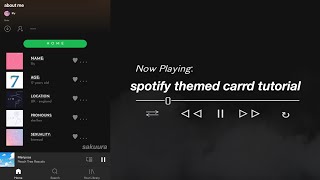 ˗ˏˋ spotify themed carrd tutorial check desc ˊˎ  sakuura [upl. by Adnamar30]