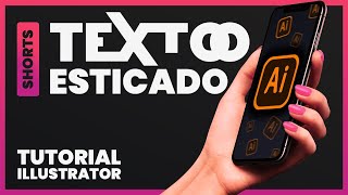 COMO FAZER TEXTO ESTICADO NO ILLUSTRATOR  TUTORIAL Shorts [upl. by Hedvah]