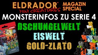 Schleich ® Eldrador ® Mini Creatures Serie 4  Monsterinfos zu Dschungelwelt amp Eiswelt  Gold Zlato [upl. by Ihcego]