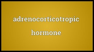 Adrenocorticotropic hormone Meaning [upl. by Heidi911]