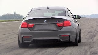 Bagged BMW M4 F82 w Remus Exhaust  LOUD Accelerations [upl. by Yennaiv]