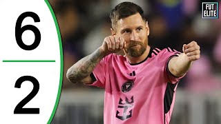 Lionel Messi HATTRICK  Inter Miami vs New England 62 Extended Highlights amp Goals 2024 [upl. by Atiuqrehs]