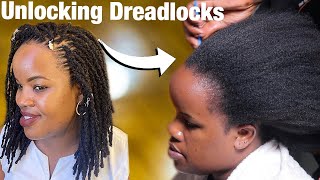 Removing DREADLOCKS Without Cutting Your Hair Its What Ive Been Waiting For [upl. by Lenahtan]