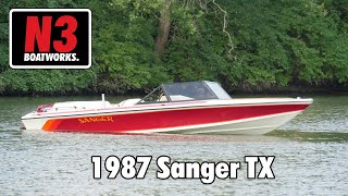 1987 Sanger Skier TX  On Water  N3 Boatworks [upl. by Kinnard]