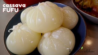 Fermented Cassava FUFU or Placali I using blender I no pounding [upl. by Fording869]