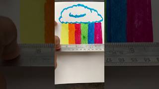 DIY Rainbow 🌈 Cloud Art shorts art ytshorts creative kids [upl. by Kcirrek]