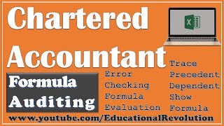 Formula Auditing  How to check Errors in excel  Chartered Accountant [upl. by Behrens414]