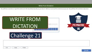 PTE Write From Dictation Real Exam Practice  Challenge 21 [upl. by Castor]