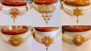 Gold Pearl Choker Necklaces  Latest Pearls Choker Necklace Designs With Weight And Price [upl. by Harbour]