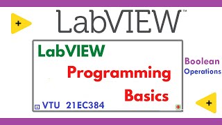 Boolean operations AND OR XOR NOT and NAND operation using LABVIEW [upl. by Einnalem]