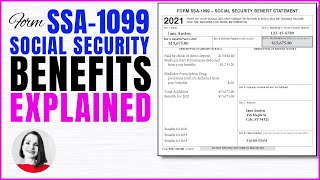 Tax Form SSA1099 Social Security Benefit Explained  Is My Social Security Taxable [upl. by Charissa]