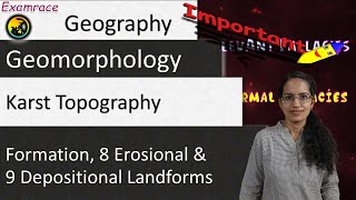 Karst Topography By Underground Water  Formation 8 Erosional and 9 Depositional Landforms [upl. by Leay699]