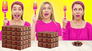 BIG vs MEDIUM vs SMALL FOOD CHALLENGE  Eating Giant Sweets Extreme Challenge by 123 GO FOOD [upl. by Beverlee]