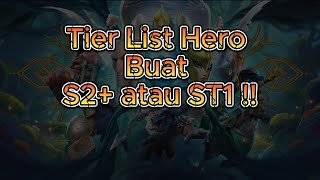 Tier List Hero buat S2 atau ST1   Call of Dragons Indonesia [upl. by Aniroz]