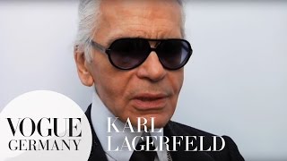 Exklusives Interview mit Karl Lagerfeld bei seiner CHANEL Fashion Show [upl. by Zoellick]