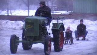 Schlittenfahren in Hitzhusen am 20022010 mit Fendt Dieselross F15G [upl. by Rooker220]