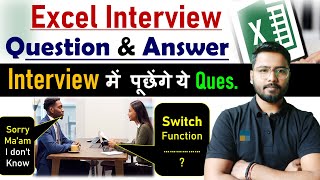 Excel interview question and answer  Switch in Excel  Excel Interview [upl. by Buhler880]