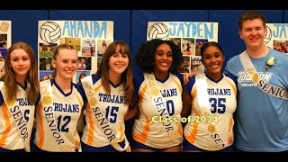 Gaithersburg High School Trojans vs Springbrook HS Blue Devils Girls Varsity Volleyball Senior Night [upl. by Ahsieym]