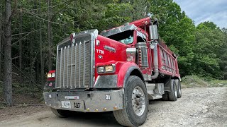 Dump Trucking in GA  Vlog 1  CAT C13  KW900 [upl. by Dreddy]