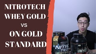 MANA YANG LEBIH BAIK NITROTECH WHEY GOLD VS ON GOLD STANDARD [upl. by Aikrahs]