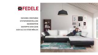 Designer Eckcouch aus Leder  Modell quotFedelequot von Lederland [upl. by Sinnaoi793]