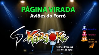 Karaokê Aviões do Forró  Página Virada [upl. by Ayatnwahs660]