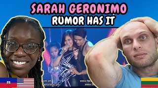 REACTION TO Sarah Geronimo  Rumor Has It Live Performance FIRST TIME HEARING [upl. by Adnilam]