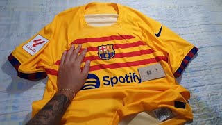 Camiseta do Barcelona 2324 uniforme 4 Brasil homenagem a Catalunha [upl. by Yntruoc]