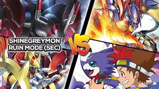 Shinegreymon Ruin Mode vs Arresterdramon Superior Mode  Digimon TCG EX4 Format [upl. by Akyre430]