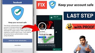 Facebook Keep Your Account Safe Problem 2024  fix enable two factor authentication Facebook problem [upl. by Rifkin]