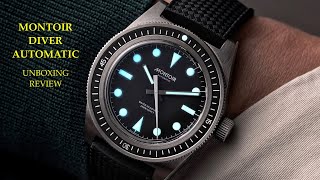 Montoir Diver Automatic Watch  Review Valjoux Relogios [upl. by Akirdnas]