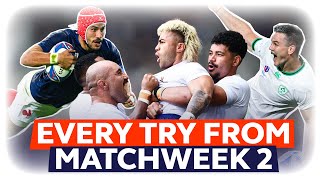 Every Rugby World Cup 2023 try from the matchweek 2 [upl. by Lundell]