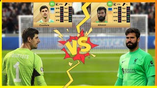 Alisson vs courtois penalty shootout challange in dream league Soccer [upl. by Halimaj]