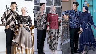 Inspirasi Kebaya Modern Brokat Terbaru 20212022  model batik couple kebaya gamis modern [upl. by Suqram353]