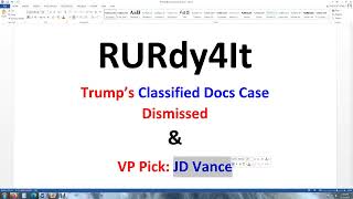 VP Pick JD Vance  Will Be Loyal to the Degree I End My Video With [upl. by Nhepets]