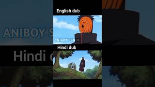 Eng dub vs hindi dub 😈tobi obito madara naruto [upl. by Wileen70]