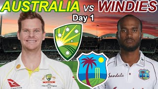 AUSTRALIA vs WEST INDIES Day 1 Live Commentary 1st TEST 2024 [upl. by Lachish]