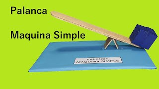 Como Hacer PALANCA Maquina Simple [upl. by Ilac]