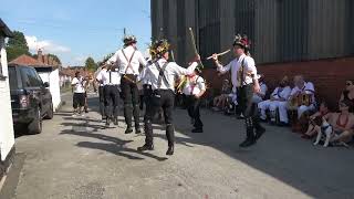 Leominster Morris dance quotLord Herefords Knobquot at Bromyard Folk Festival 2023 [upl. by Nahtad]