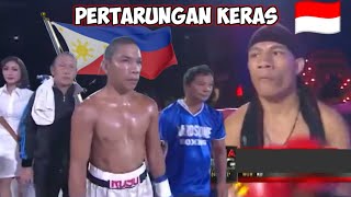 Duel Keras Petinju Indonesia Vs Petinju Filipina Saling Jual Beli Pukulan [upl. by Raynold]