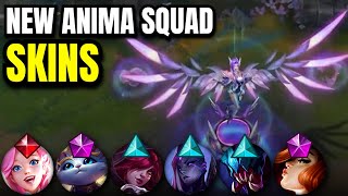 ANIMA SQUAD SKINS PREVIEW Seraphine Yuumi Xayah Belveth Reksai Miss Fortune  League of Legends [upl. by Cantlon]